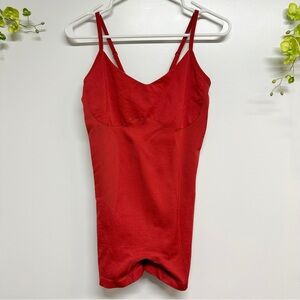 Colsie red unitard romper outfit, medium, good condition, great stretch/comfort